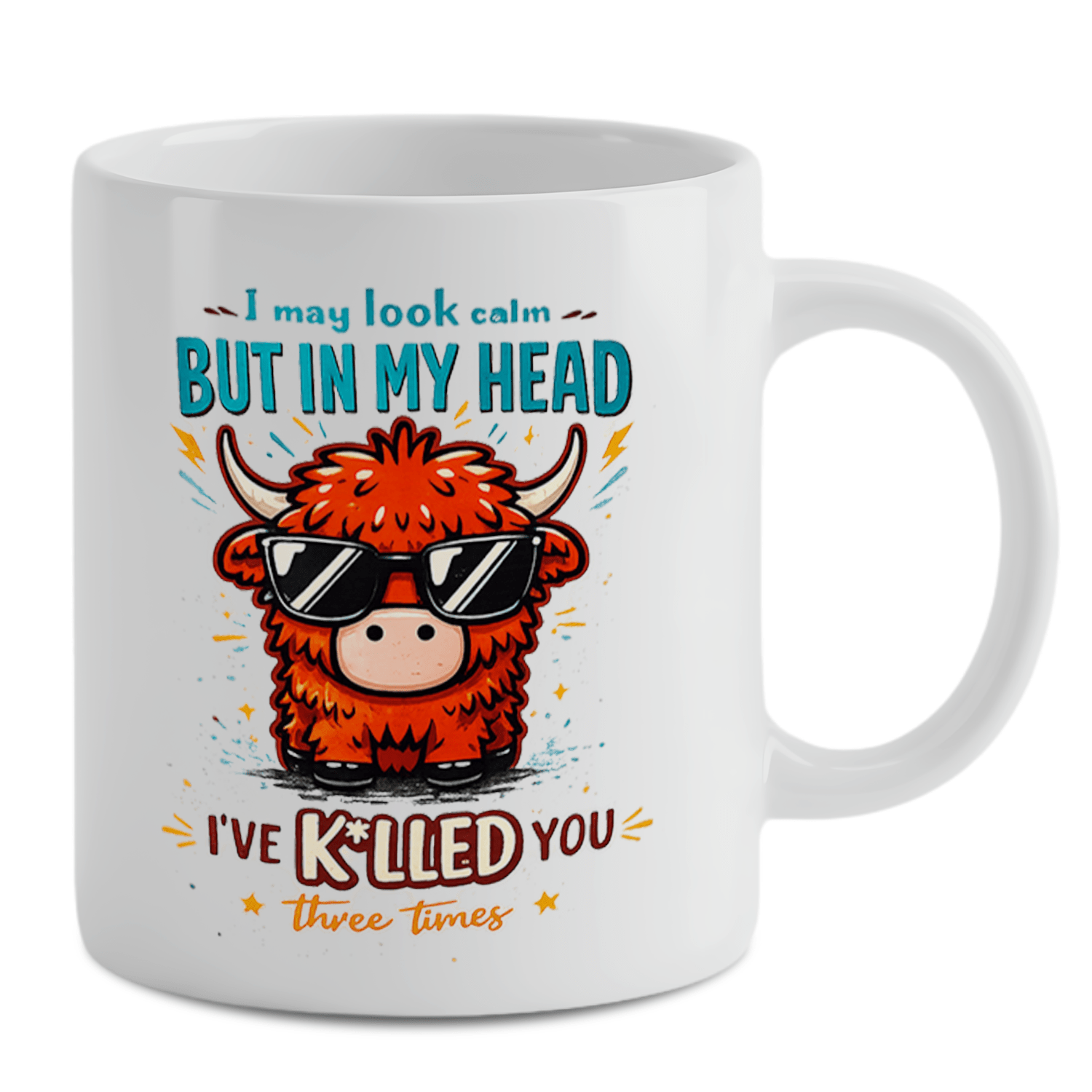 Coffee And Tea Quotes Funny - Mug Kopi dengan Kutipan Lucu Sapi