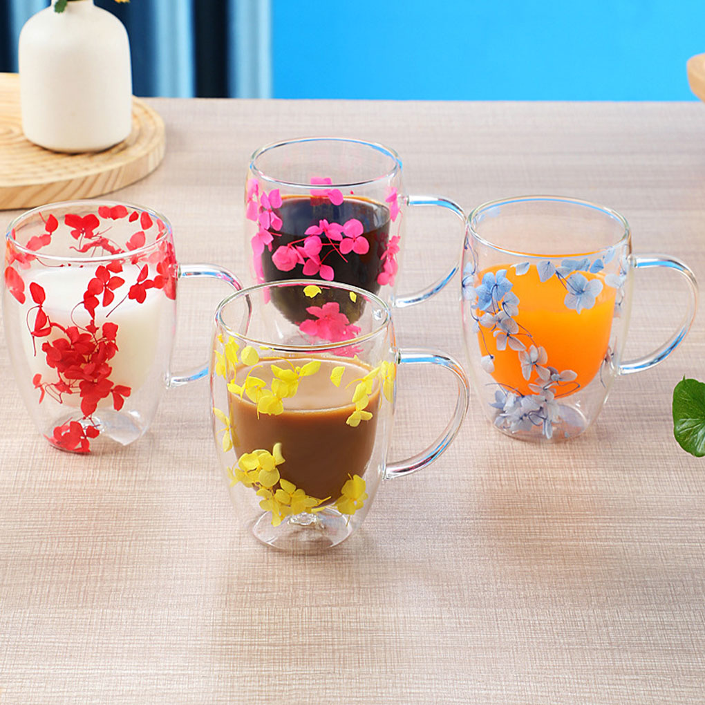 Tea And Coffee Fusion - Mug Kaca Berdinding Ganda Cangkir Kristal