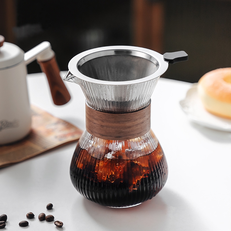 Pour Over Kettle - Teko Kopi Kaca dengan Saringan Stainless