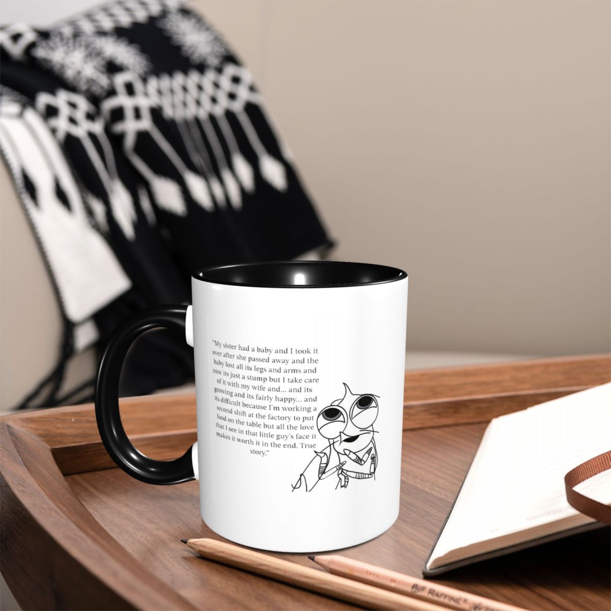 Mug Keramik Lucu Motif Ikan Hi - Coffee And Tea Quotes Funny ulasan dan harga
