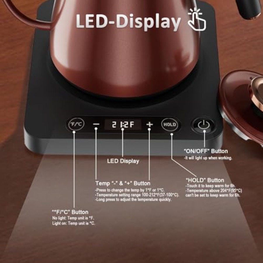 Ketel Listrik Gooseneck 1.0L 1 - Pour Over Kettle ulasan dan harga