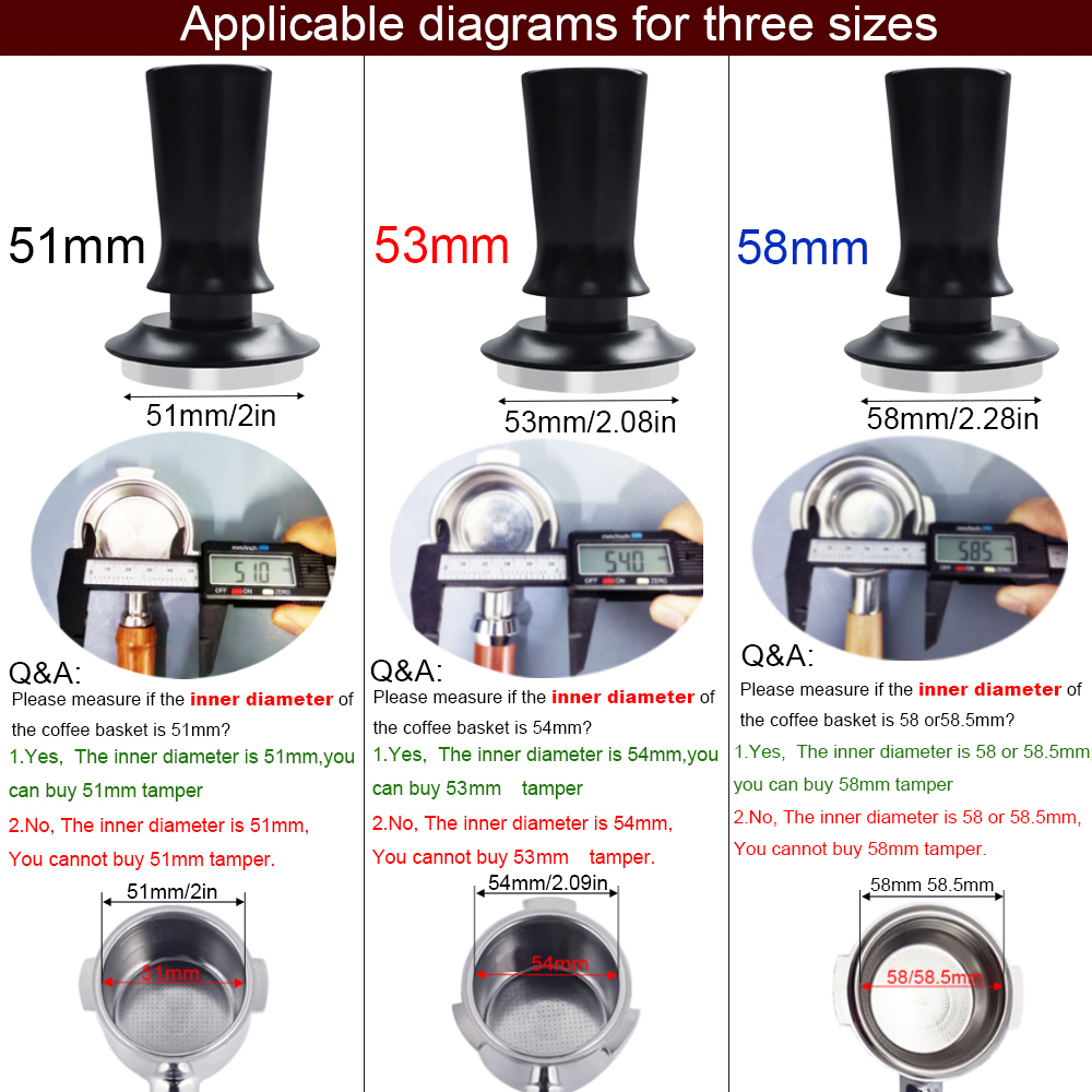 Tamper Espresso 51/53/58Mm, Al - Coffee Tamper Leveler ulasan dan harga