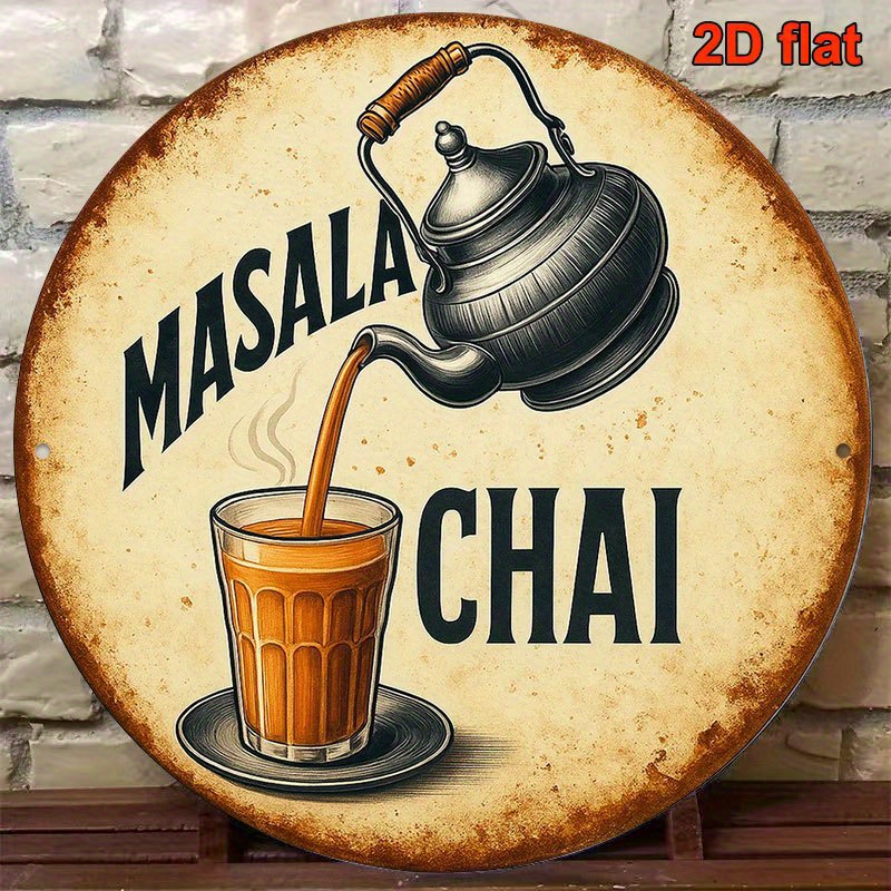 Papan Logam Masala Chai Vintag - Coffee Tea Recipe ulasan dan harga
