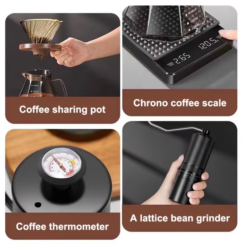 10pcs Set Kopi Perjalanan, Pen - Pour Over Kettle ulasan dan harga